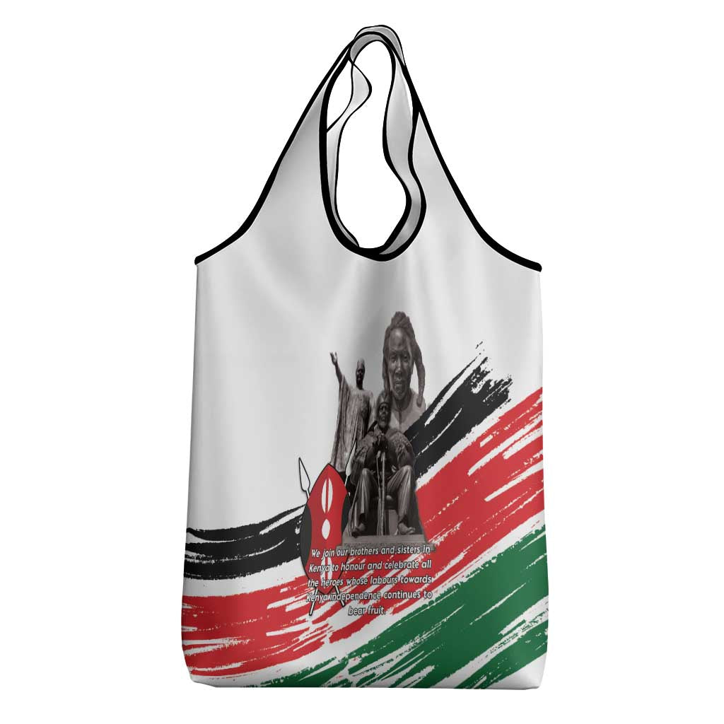 Happy Kenya Heroes Day Grocery Bag Kenyan Heroes - African Pride