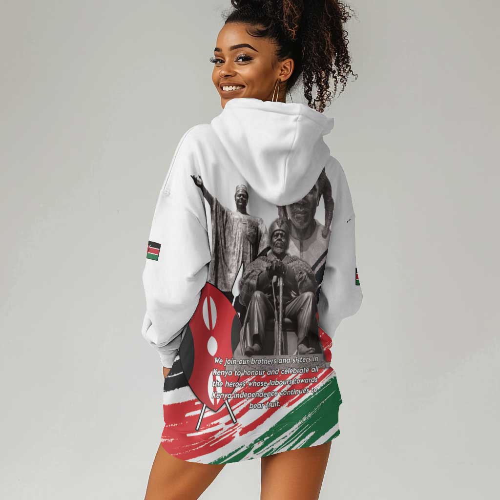 Happy Kenya Heroes Day Hoodie Dress Kenyan Heroes - African Pride