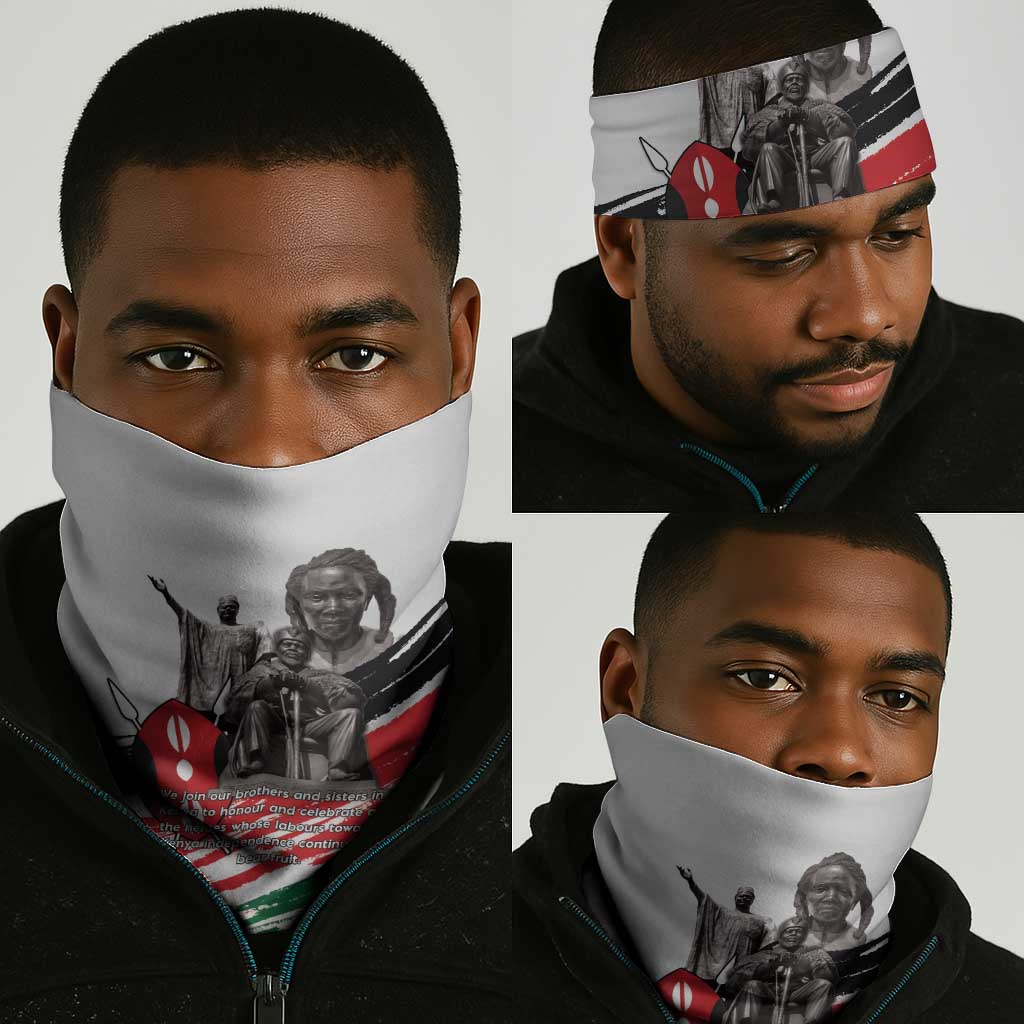 Happy Kenya Heroes Day Neck Gaiter Kenyan Heroes - African Pride