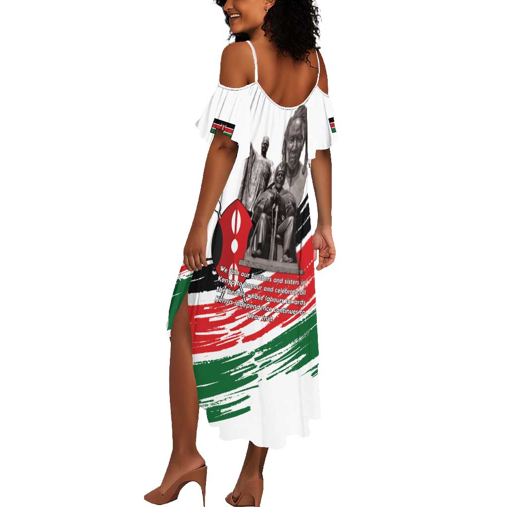 Happy Kenya Heroes Day Summer Maxi Dress Kenyan Heroes - African Pride