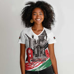 Happy Kenya Heroes Day Women V-Neck T-Shirt Kenyan Heroes - African Pride