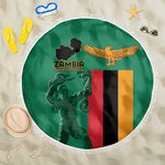 Zambia Independence Day Beach Blanket Statue of Freedom - African Pride