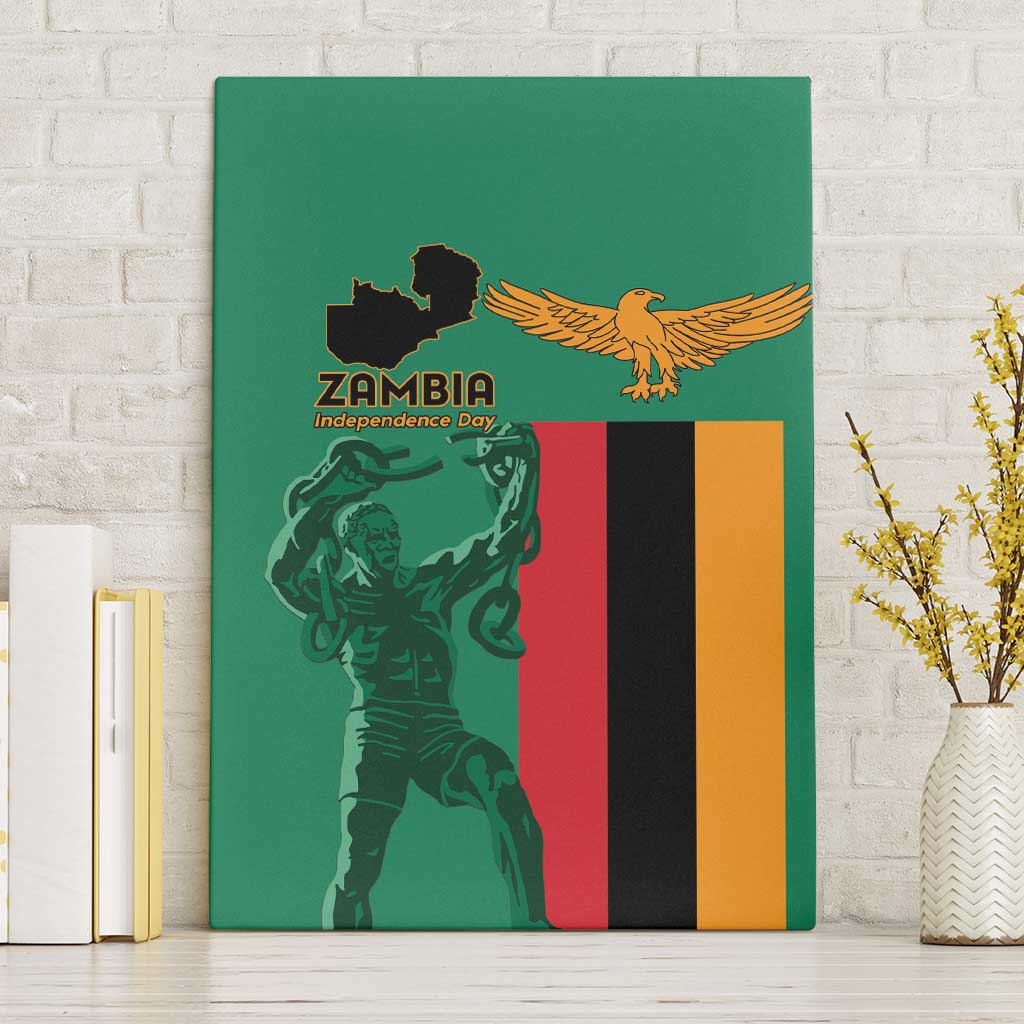 Zambia Independence Day Canvas Wall Art Statue of Freedom - African Pride