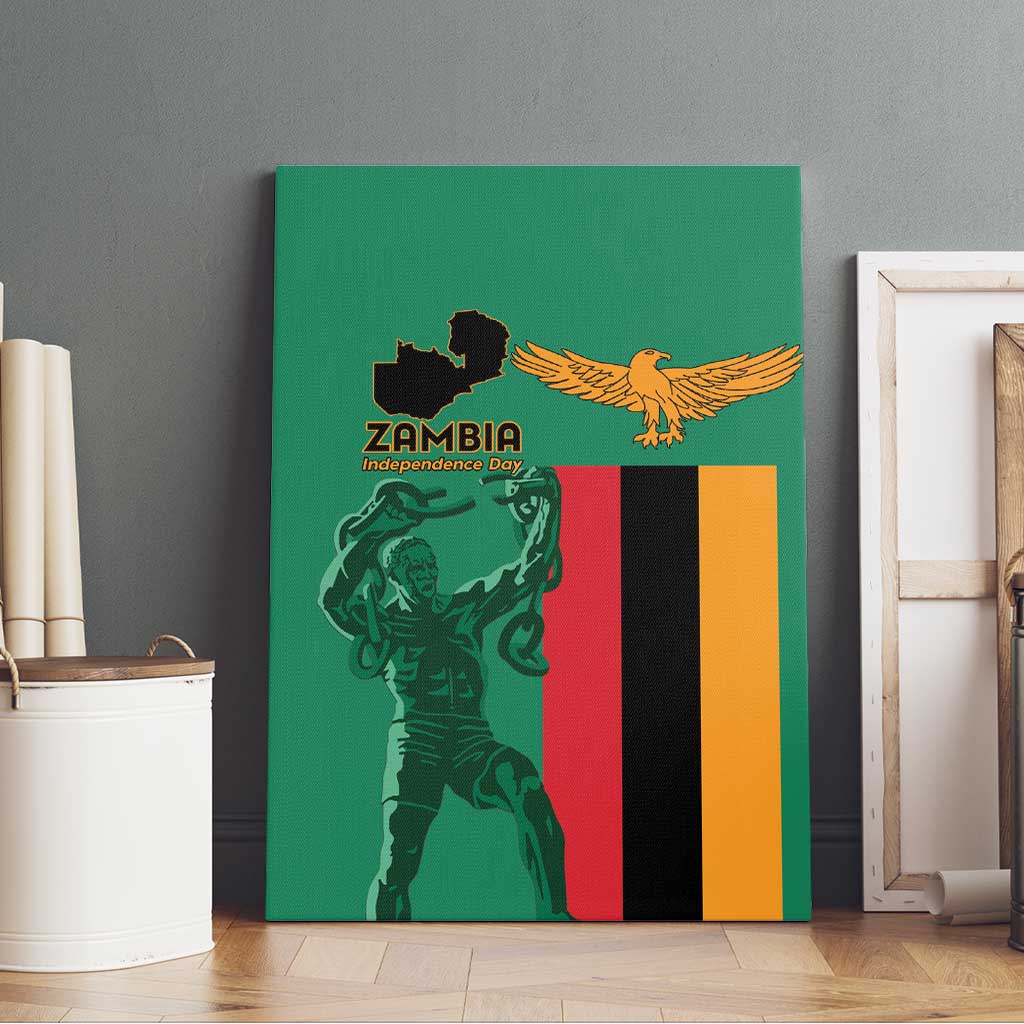 Zambia Independence Day Canvas Wall Art Statue of Freedom - African Pride