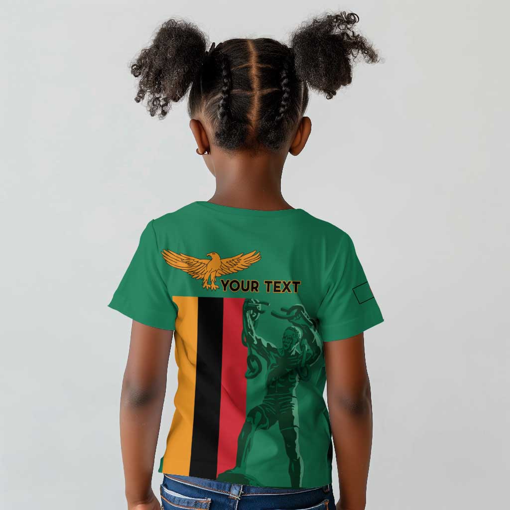 Zambia Independence Day Personalized Kid T shirt Statue of Freedom - African Pride