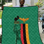 Zambia Independence Day Quilt Statue of Freedom - African Pride