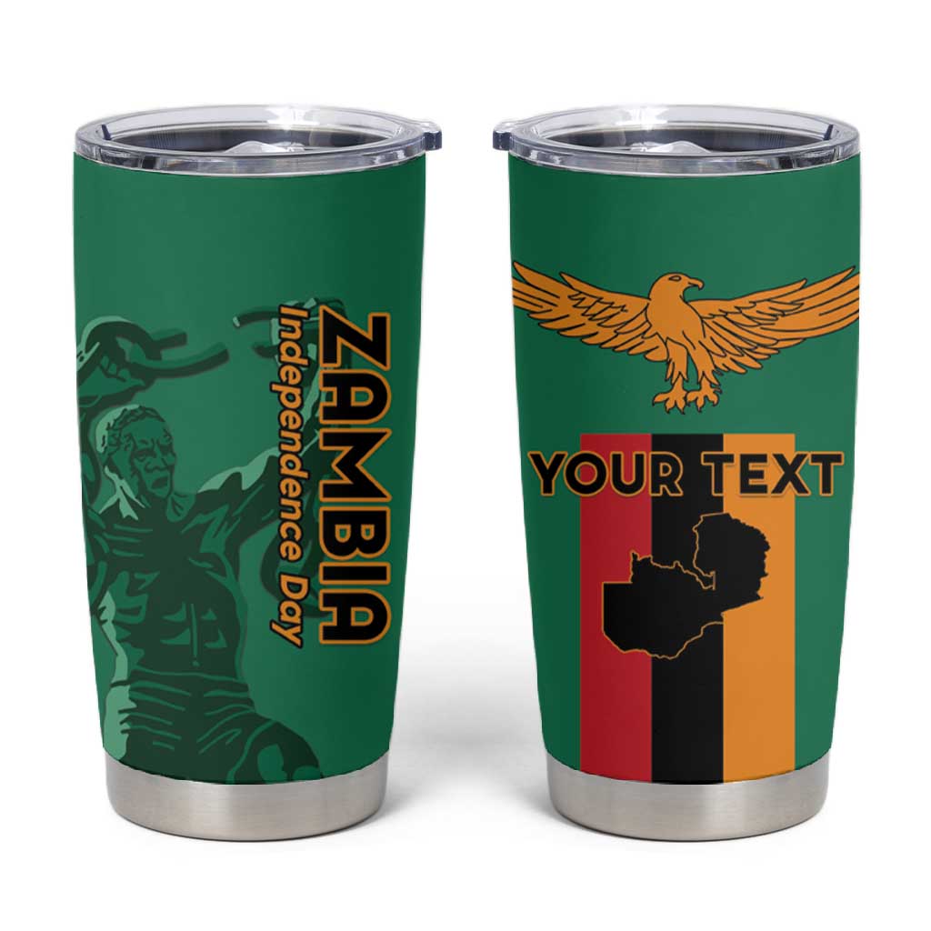 Zambia Independence Day Personalized Tumbler Cup Statue of Freedom - African Pride