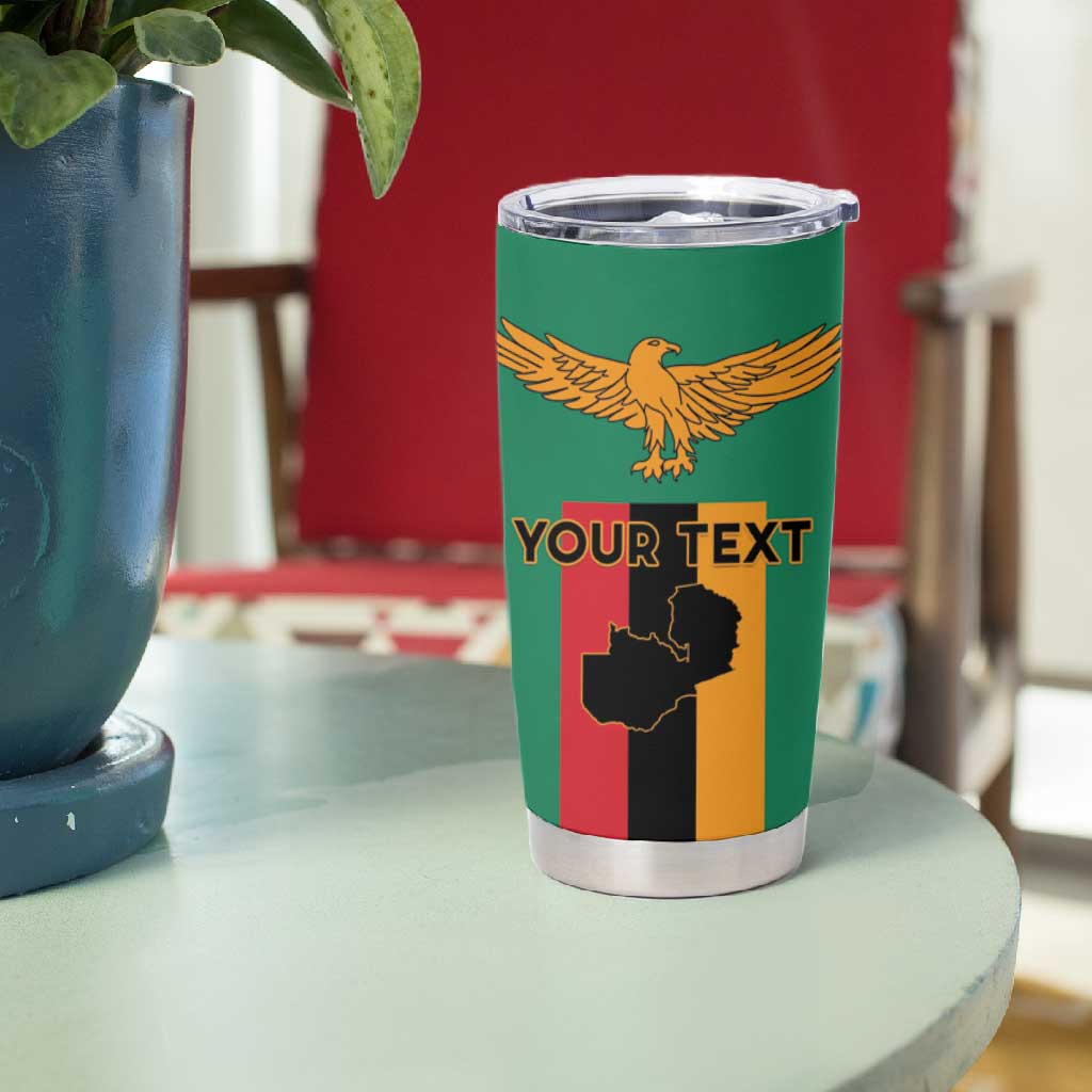Zambia Independence Day Personalized Tumbler Cup Statue of Freedom - African Pride