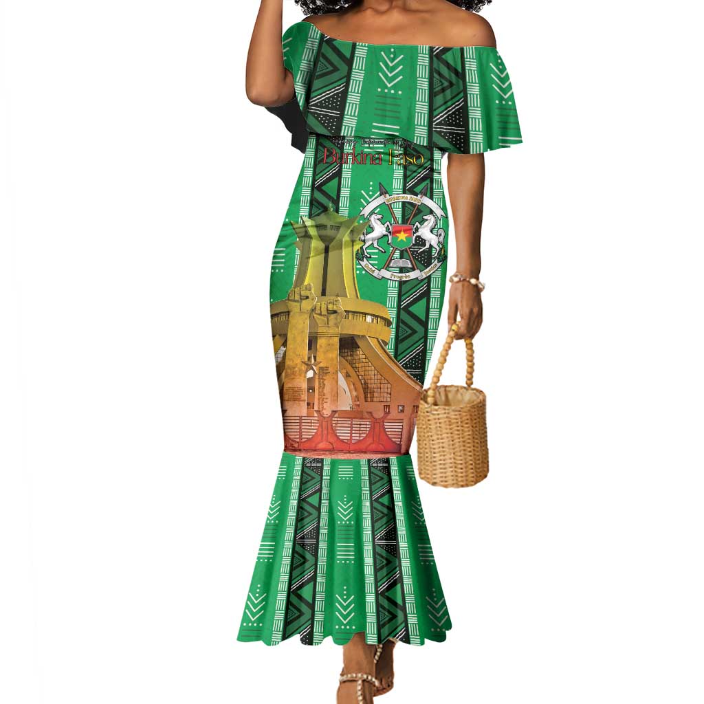 Burkina Faso Martyrs Day Personalized Mermaid Dress Monument des Heros Nationaux - African Pride