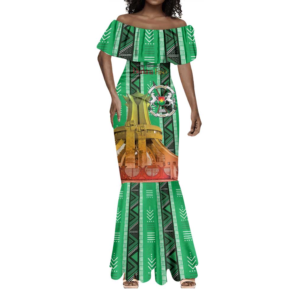 Burkina Faso Martyrs Day Personalized Mermaid Dress Monument des Heros Nationaux - African Pride
