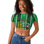 Burkina Faso Martyrs Day Personalized Raglan Cropped T shirt Monument des Heros Nationaux - African Pride