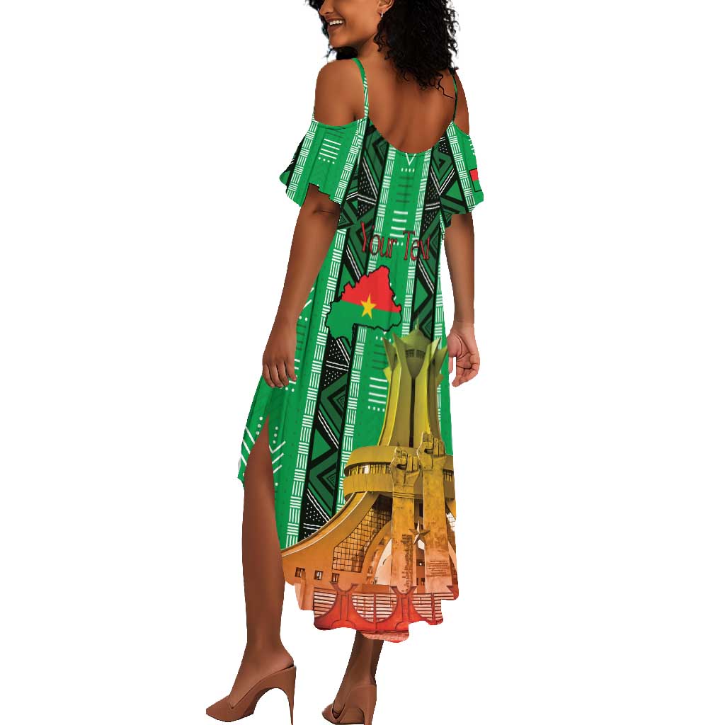 Burkina Faso Martyrs Day Personalized Summer Maxi Dress Monument des Heros Nationaux - African Pride