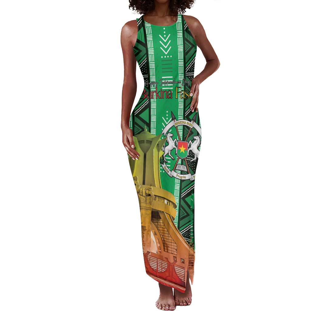 Burkina Faso Martyrs Day Personalized Tank Maxi Dress Monument des Heros Nationaux - African Pride