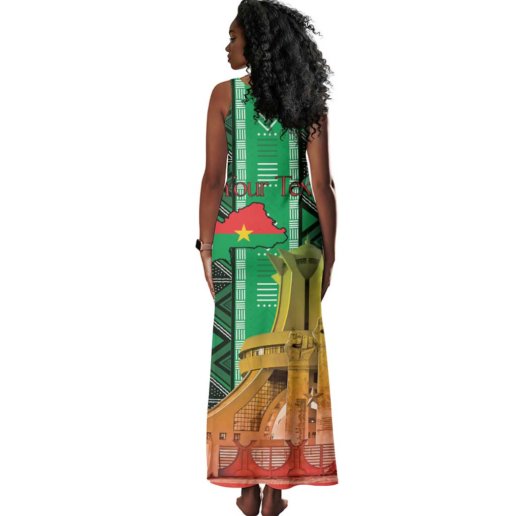 Burkina Faso Martyrs Day Personalized Tank Maxi Dress Monument des Heros Nationaux - African Pride