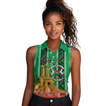 Burkina Faso Martyrs Day Personalized Women Sleeveless Polo Shirt Monument des Heros Nationaux - African Pride