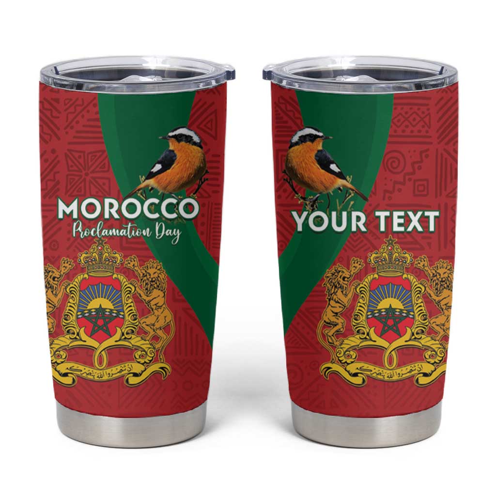 Personalised Afro Morocco Tumbler Cup Happy Proclamation Day - African Pattern