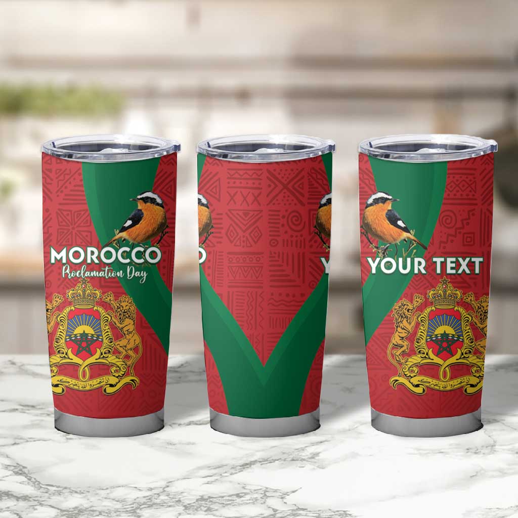 Personalised Afro Morocco Tumbler Cup Happy Proclamation Day - African Pattern