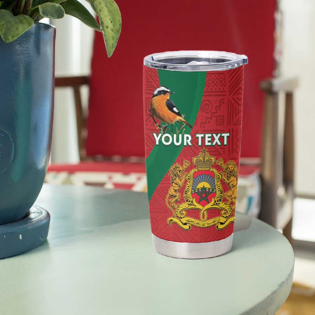 Personalised Afro Morocco Tumbler Cup Happy Proclamation Day - African Pattern