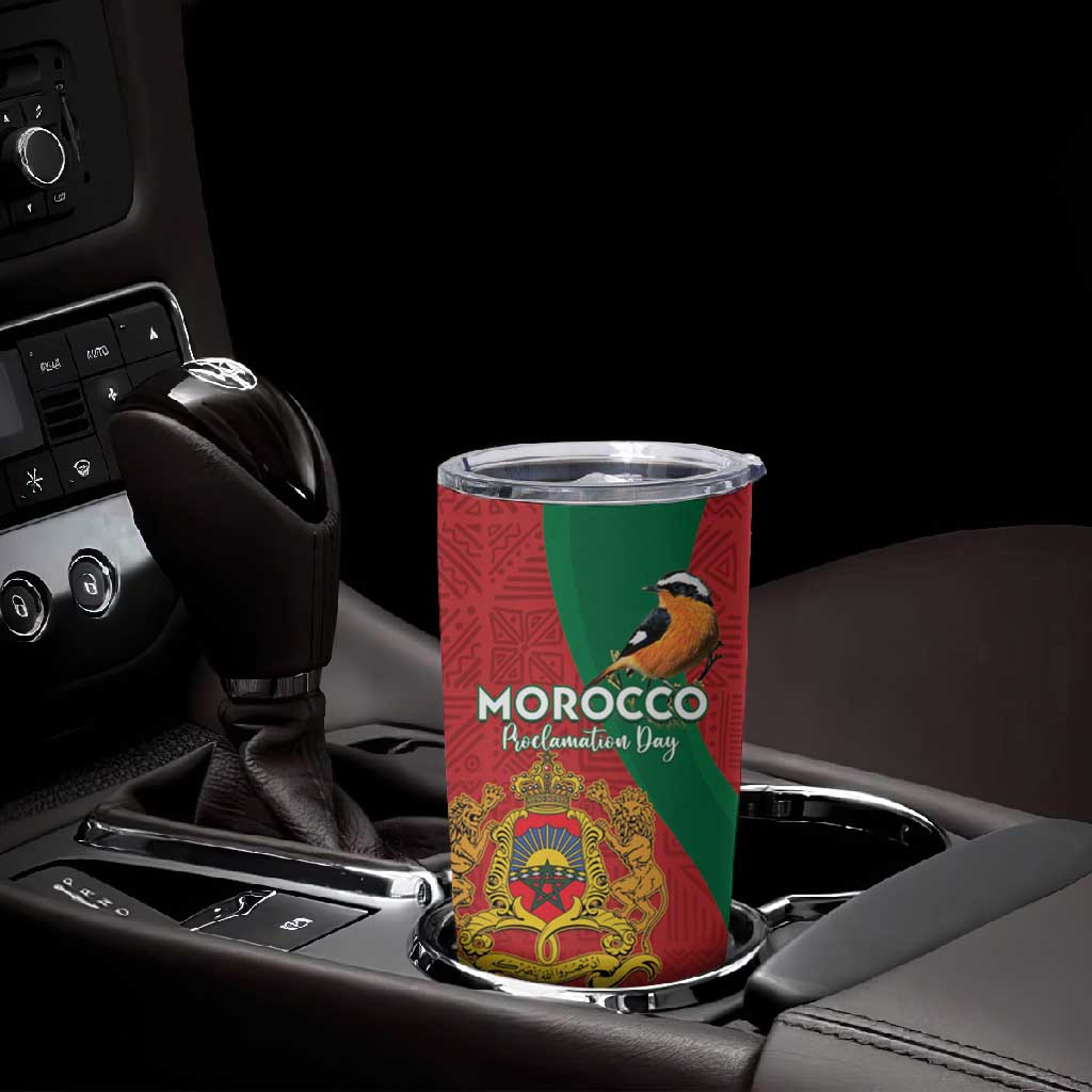 Personalised Afro Morocco Tumbler Cup Happy Proclamation Day - African Pattern