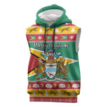 Afro Guyana Christmas Sleeveless Hoodie Mix Coat Of Arms - African Pride