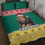 Cameroon Christmas Quilt Bed Set Lion African Santa
