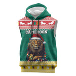 Cameroon Christmas Sleeveless Hoodie Lion African Santa - African Pride