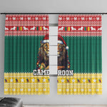 Cameroon Christmas Window Curtain Lion African Santa