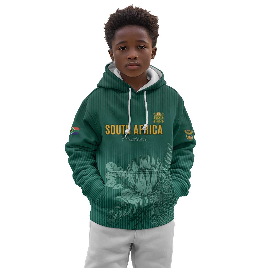 Custom South Africa Cricket Kid Hoodie Come On Proteas
