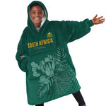 Custom South Africa Cricket Kid Wearable Blanket Hoodie Come On Proteas