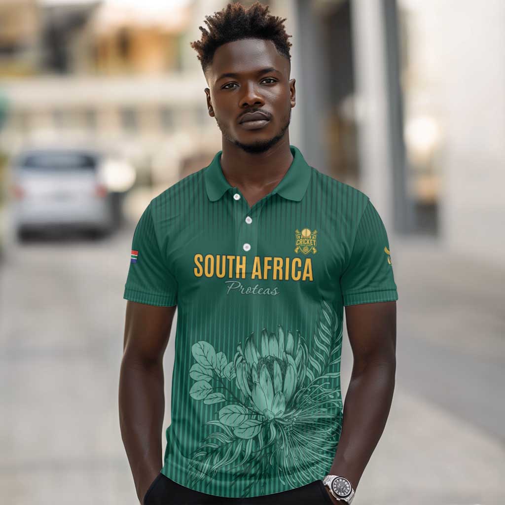 Custom South Africa Cricket Polo Shirt Come On Proteas