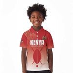 Kenya Football Custom Kid Polo Shirt Go Harambee Stars Go