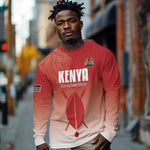 Kenya Football Custom Long Sleeve Shirt Go Harambee Stars Go