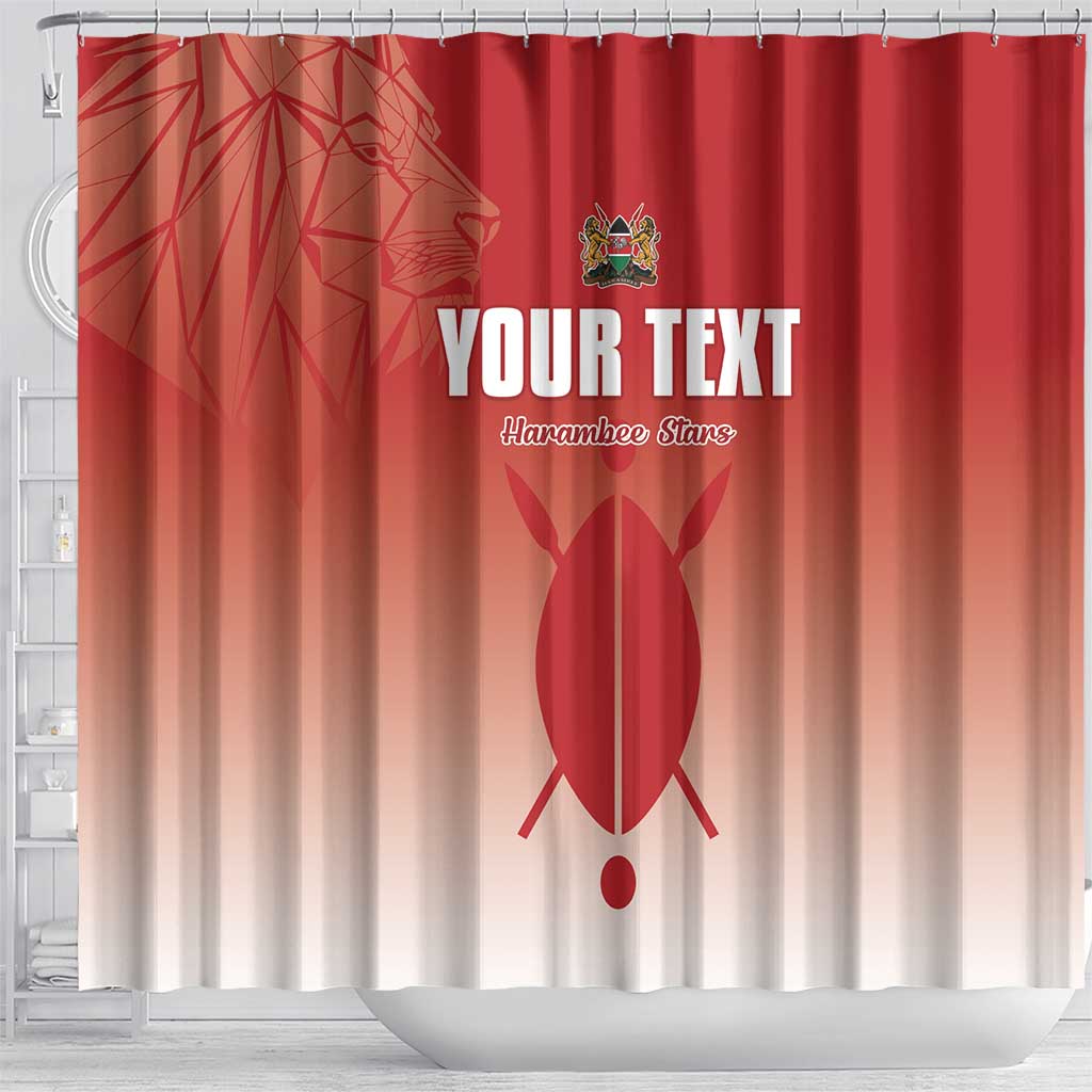 Kenya Football Custom Shower Curtain Go Harambee Stars Go