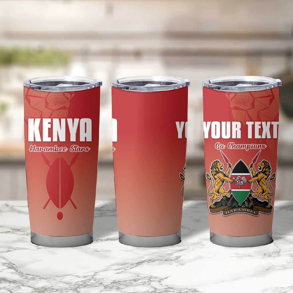 Kenya Football Custom Tumbler Cup Go Harambee Stars Go