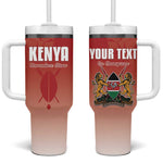 Kenya Football Custom Tumbler With Handle Go Harambee Stars Go