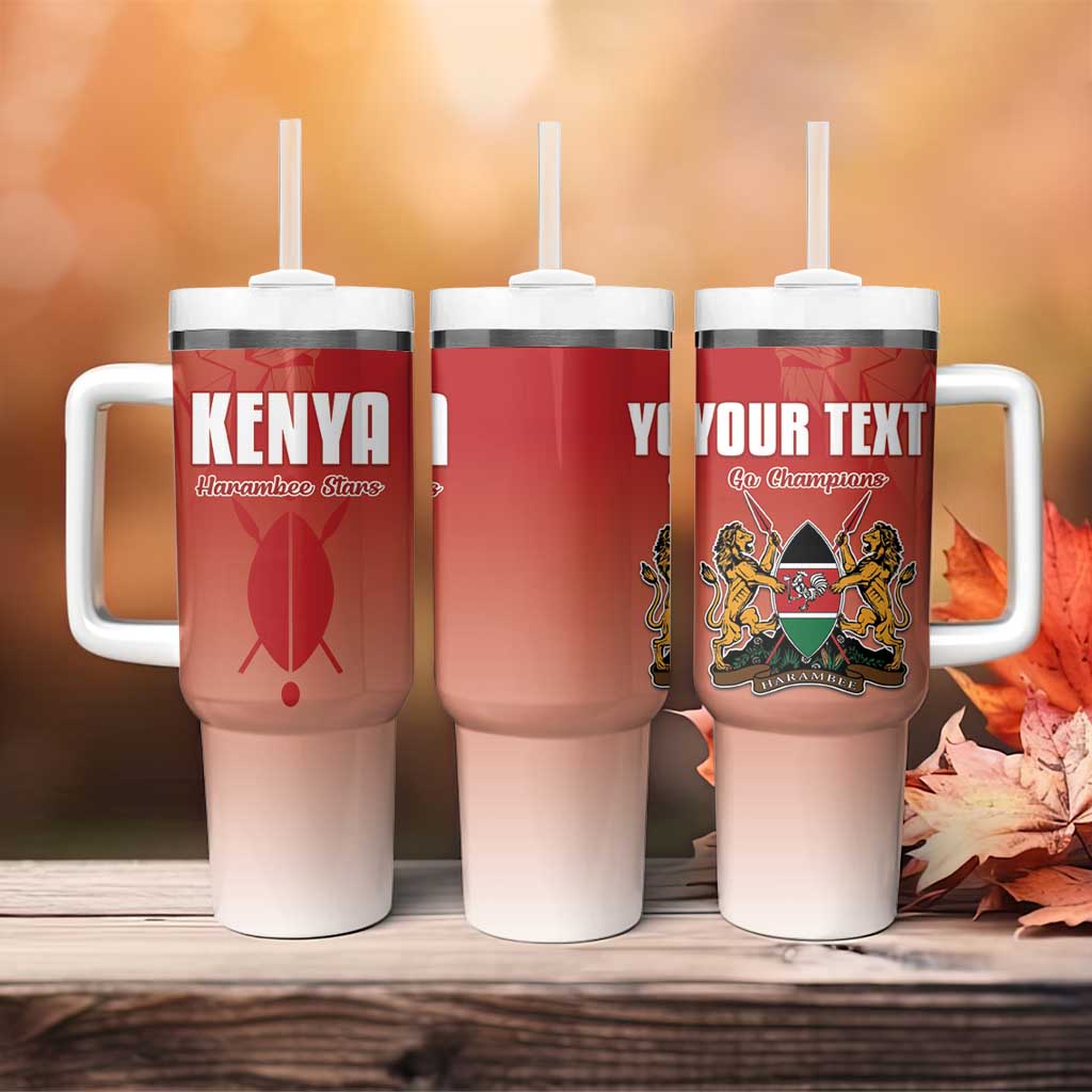 Kenya Football Custom Tumbler With Handle Go Harambee Stars Go