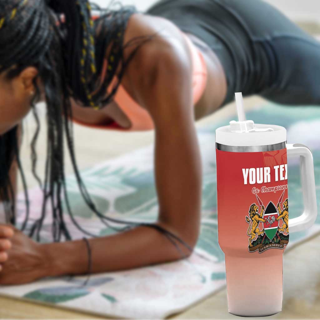 Kenya Football Custom Tumbler With Handle Go Harambee Stars Go