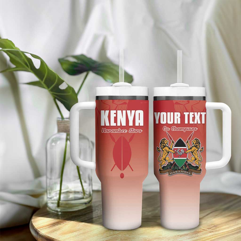 Kenya Football Custom Tumbler With Handle Go Harambee Stars Go
