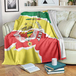 Custom Senegal Beach Soccer 2025 Blanket Go Champions - Grunge Style