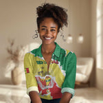 Custom Senegal Beach Soccer 2025 Women Casual Shirt Go Champions - Grunge Style