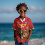 Custom Ethiopia Football Kid Hawaiian Shirt Go Champions