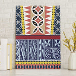 Toghu Bamenda Canvas Wall Art Cameroon Traditional Pattern