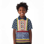 Toghu Bamenda Kid Polo Shirt Cameroon Traditional Pattern