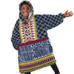 Toghu Bamenda Kid Wearable Blanket Hoodie Cameroon Traditional Pattern