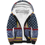 Toghu Bamenda Sherpa Hoodie Cameroon Traditional Pattern