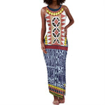 Toghu Bamenda Tank Maxi Dress Cameroon Traditional Pattern