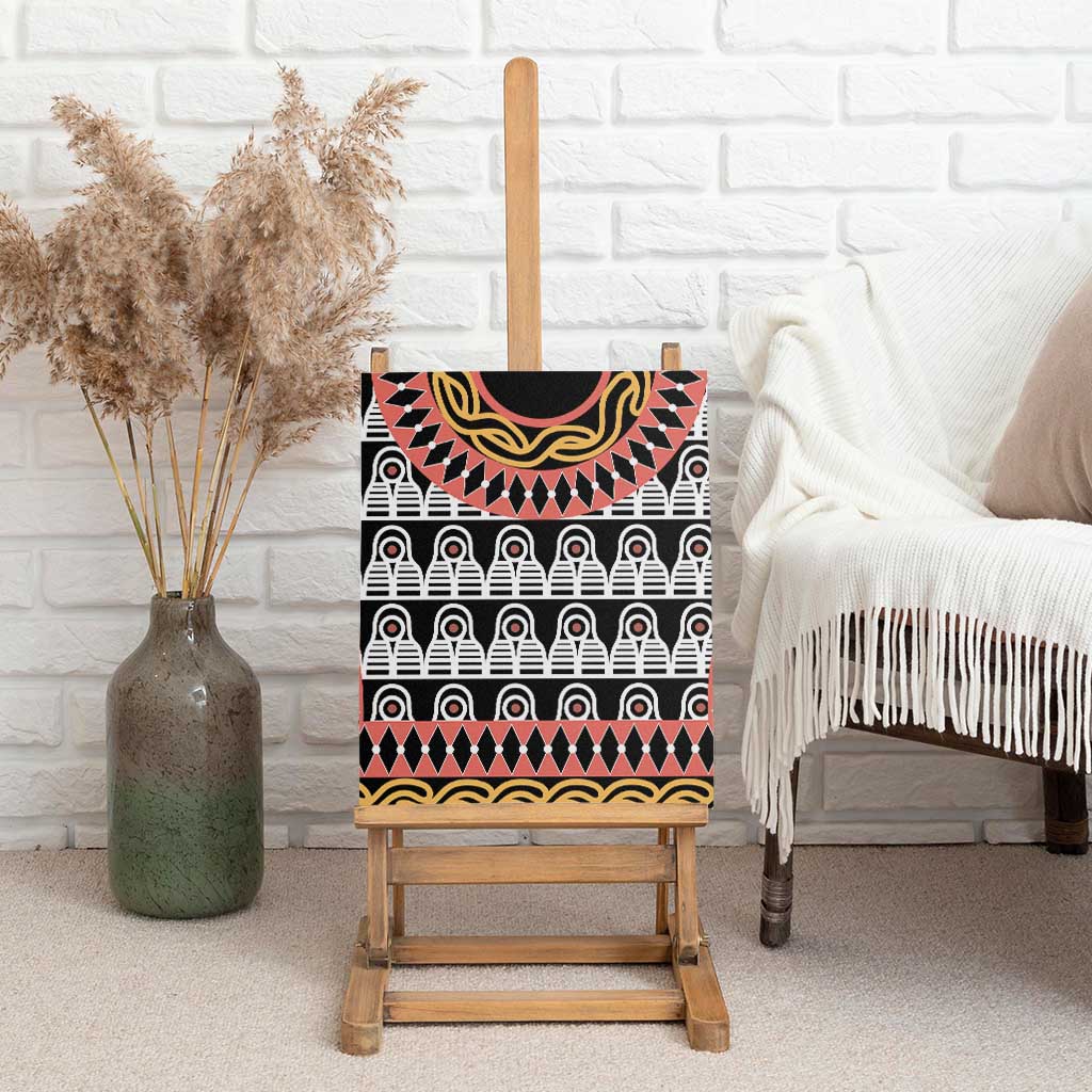Cameroon Canvas Wall Art Toghu Traditional Pattern
