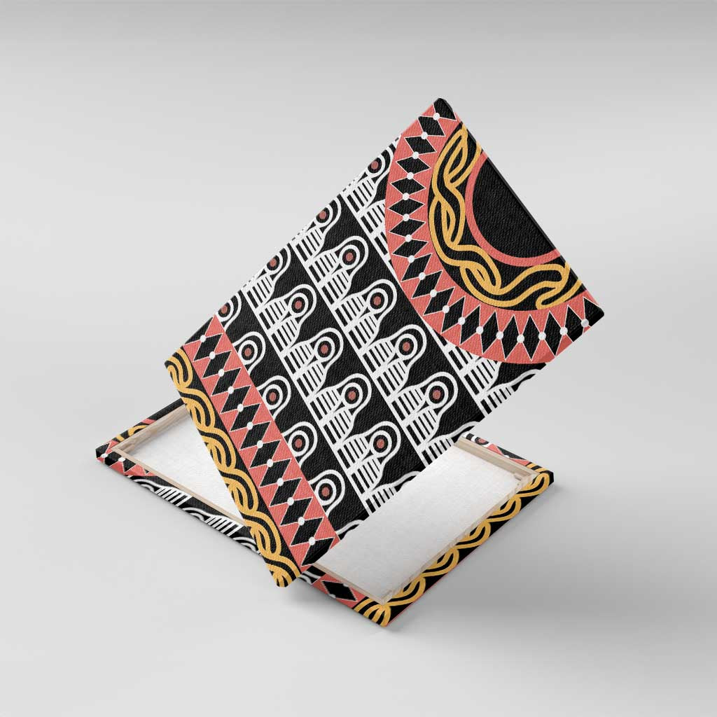 Cameroon Canvas Wall Art Toghu Traditional Pattern