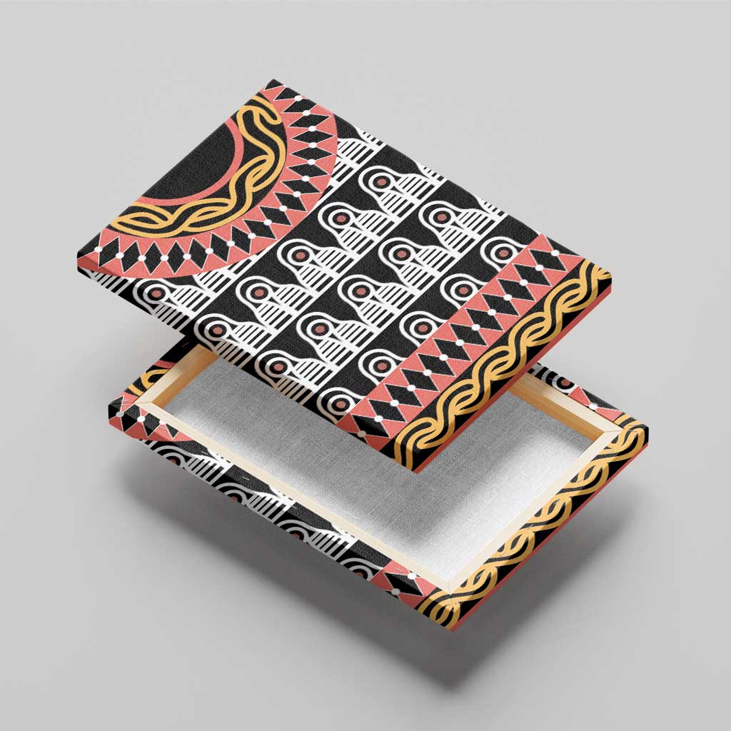 Cameroon Canvas Wall Art Toghu Traditional Pattern