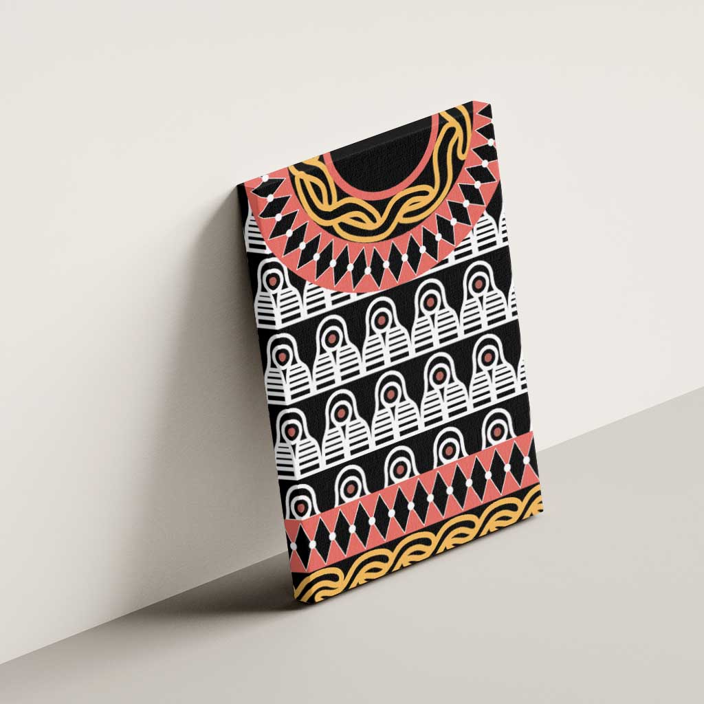 Cameroon Canvas Wall Art Toghu Traditional Pattern